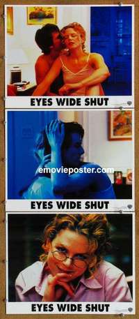 h437 EYES WIDE SHUT 3 movie lobby cards '99 Kubrick, Cruise, Kidman