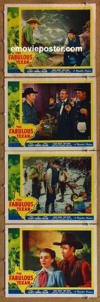 h619 FABULOUS TEXAN 4 movie lobby cards '48 Wild Bill Elliott