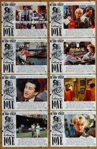 j256 FALLING IN LOVE 8 English movie lobby cards '84 Robert De Niro