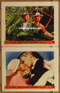 h102 FBI STORY 2 movie lobby cards '59 Jimmy Stewart, Vera Miles