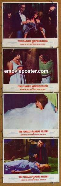 h620 FEARLESS VAMPIRE KILLERS 4 movie lobby cards '67 Roman Polanski