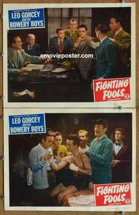 h103 FIGHTING FOOLS 2 movie lobby cards '49 boxing, Bowery Boys!