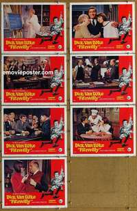 j080 FITZWILLY 7 movie lobby cards '68 Dick Van Dyke, Frazetta art!