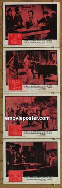 h663 NIGHT OF THE QUARTER MOON 4 movie lobby cards R61 Julie London