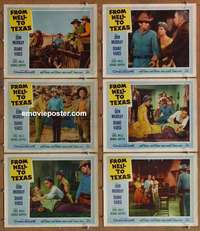 h911 FROM HELL TO TEXAS 6 movie lobby cards '58 Don Murray, Varsi