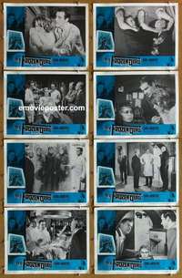 j266 FROZEN DEAD 8 movie lobby cards '66 Dana Andrews, icy graves!