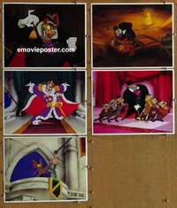 h786 GREAT MOUSE DETECTIVE 5 11x14 movie stills '86 Disney cartoon!
