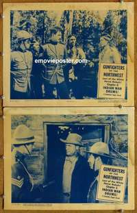 h131 GUNFIGHTERS OF THE NORTHWEST 2 Chap 2 movie lobby cards '54 serial!