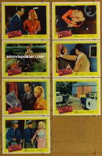 j096 GUNS, GIRLS & GANGSTERS 7 movie lobby cards '59 Mamie Van Doren