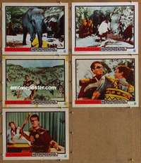 h790 HANNIBAL 5 movie lobby cards '60 Victor Mature, Edgar Ulmer
