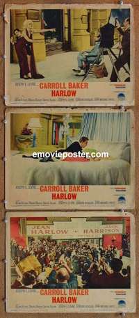 h454 HARLOW 3 movie lobby cards '65 Carroll Baker in the title role!