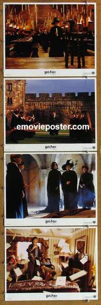 h631 HARRY POTTER & THE PHILOSOPHER'S STONE 4 Spanish/US movie lobby cards '01