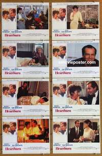 j278 HEARTBURN 8 English movie lobby cards '86 Jack Nicholson, Streep