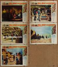 h792 HELL BENT FOR LEATHER 5 movie lobby cards '60 Audie Murphy