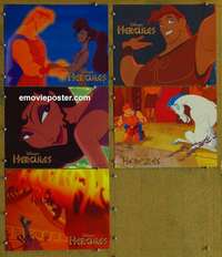 h793 HERCULES 5 movie lobby cards '97 Walt Disney cartoon!
