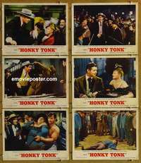 h924 HONKY TONK 6 movie lobby cards R55 Clark Gable, Lana Turner