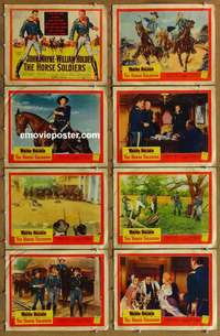 j280 HORSE SOLDIERS 8 movie lobby cards '59 John Wayne, William Holden
