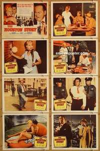 j282 HOUSTON STORY 8 movie lobby cards '55 Gene Barry, William Castle