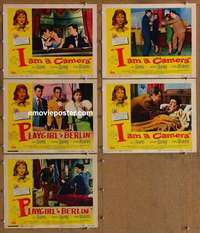 h931 I AM A CAMERA 6 movie lobby cards '55 Julie Harris, Harvey