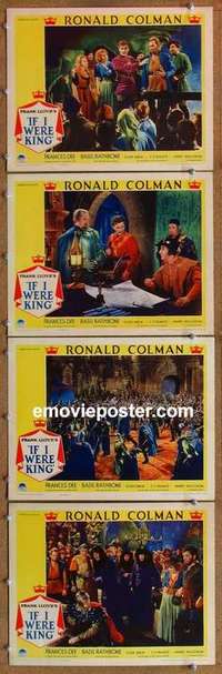 h634 IF I WERE KING 4 movie lobby cards '38 Ronald Colman