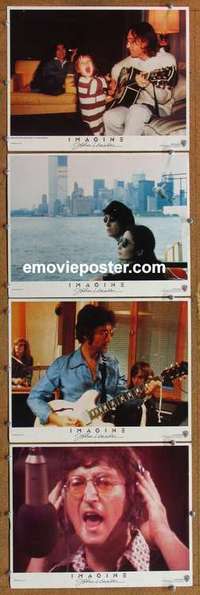 h635 IMAGINE 4 movie lobby cards '88 John Lennon, Yoko Ono