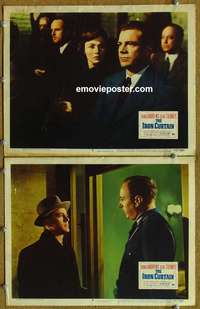 h165 IRON CURTAIN 2 movie lobby cards '48 Dana Andrews, Gene Tierney