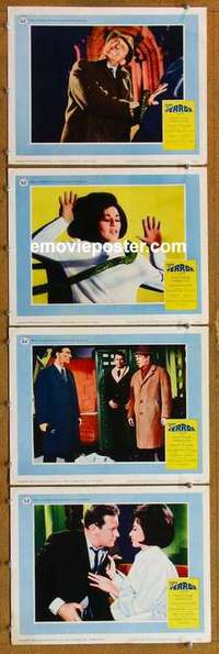 h636 ISLAND OF TERROR 4 movie lobby cards '67 Peter Cushing