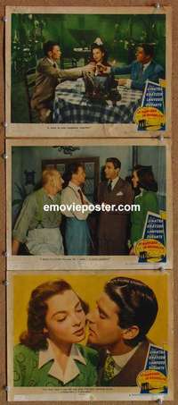h465 IT HAPPENED IN BROOKLYN 3 movie lobby cards '47 Frank Sinatra