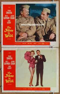 h175 JOKER IS WILD 2 movie lobby cards '57 Frank Sinatra, Gaynor