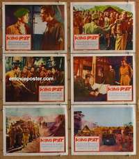 h939 KING RAT 6 movie lobby cards '65 George Segal, World War II