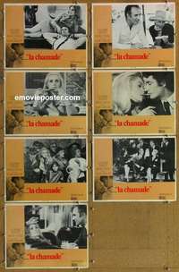 j116 LA CHAMADE 7 movie lobby cards '69 Catherine Deneuve, French!