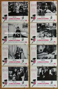 j271 GIRL WITH A PISTOL 8 Spanish/US movie lobby cards '68 Monica Vitti