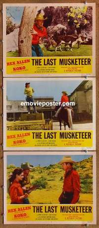 h474 LAST MUSKETEER 3 movie lobby cards '52 Rex Allen, western!