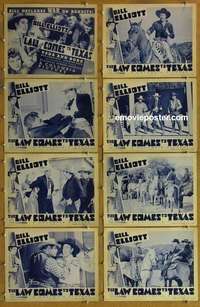 j297 LAW COMES TO TEXAS 8 movie lobby cards '39 Wild Bill Elliott