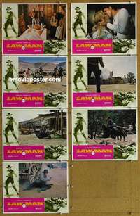 j118 LAWMAN 7 movie lobby cards '71 Burt Lancaster, Robert Ryan
