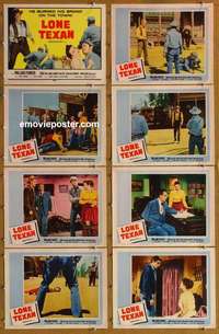 j300 LONE TEXAN 8 movie lobby cards '59 Willard Parker, Audrey Dalton