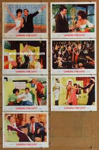 j124 LOOKING FOR LOVE 7 movie lobby cards '64 Connie Francis