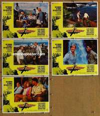 h806 LOST FLIGHT 5 movie lobby cards '70 Lloyd Bridges, Anne Francis