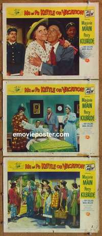 h487 MA & PA KETTLE ON VACATION 3 movie lobby cards '53 Marjorie Main