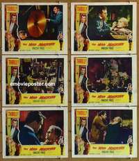 h948 MAD MAGICIAN 6 movie lobby cards '54 Vincent Price, Mary Murphy