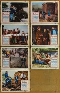 j127 MAJOR DUNDEE 7 movie lobby cards '65 Heston, Richard Harris