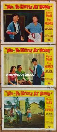 h486 MA & PA KETTLE AT HOME 3 movie lobby cards '54 Marjorie Main