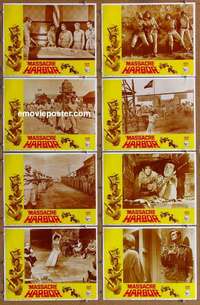 j304 MASSACRE HARBOR 8 movie lobby cards '69 from TV, Rat Patrol!