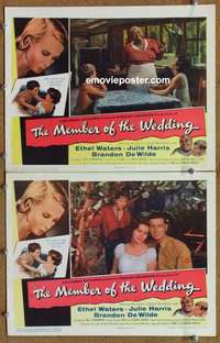 h216 MEMBER OF THE WEDDING 2 movie lobby cards '53 Ethel Waters, Harris