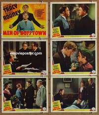h952 MEN OF BOYS TOWN 6 movie lobby cards '41 Spencer Tracy, Rooney