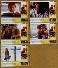 h817 MEXICAN 5 movie lobby cards '01 Brad Pitt, Julia Roberts