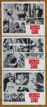 h493 MONDO CANE 3 movie lobby cards '62 classic early documentary!
