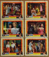 h953 MONSOON 6 movie lobby cards '52 Ursula Thiess, Douglas