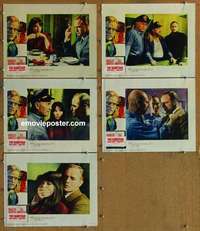h821 MORITURI 5 movie lobby cards '65 Marlon Brando, Yul Brynner
