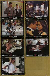 j141 MR & MRS SMITH 7 movie lobby cards '05 Brad Pitt, Angelina Jolie